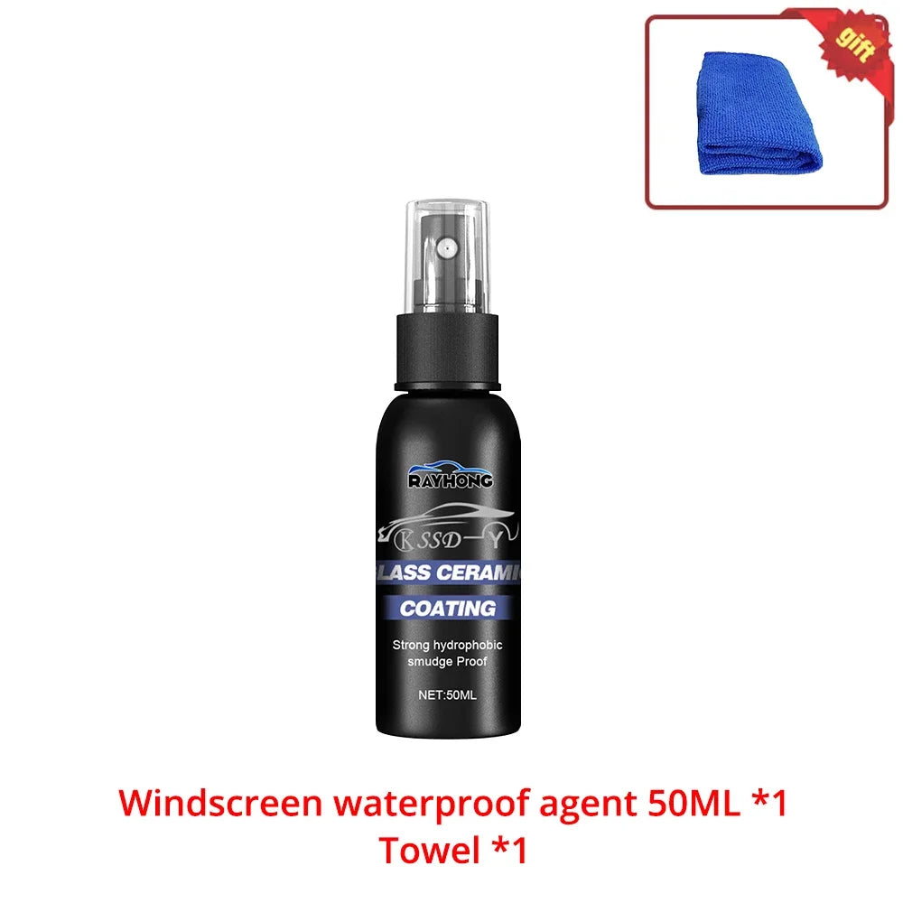 Nano Hydrophobic Car Glass Coating – Water Repellent 30/50ml Car Glass Coating SWANS 50ml with towel