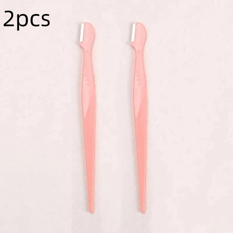 Stainless Steel Eyebrow Trimmer Set – Round Head 2/3/5 Pcs Eyebrow Trimmer Set SWANS 2pcs Orange