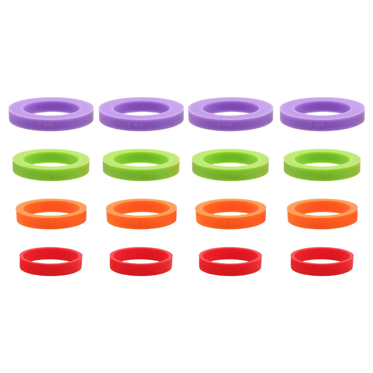 Silicone Rolling Pin Guide Rings 2mm–8mm | 2 Sets, 16 Rings Baking Guide Rings SWANS