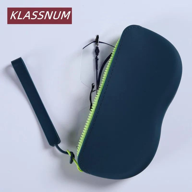 Soft Silicone Zipper Eyeglass Case – Waterproof & Dustproof Eyeglass Case SWANS