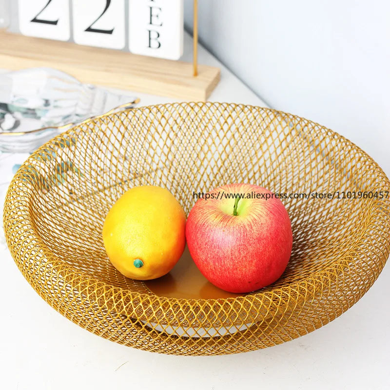 Nordic Double-Layer Wire Mesh Fruit & Snack Basket | SWANS Wire Mesh Fruit Basket SWANS