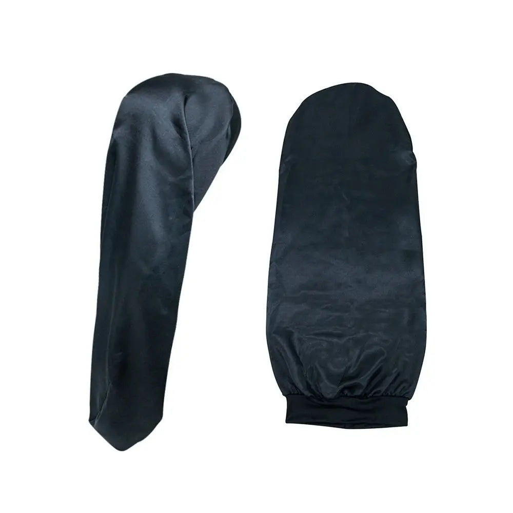 Satin Long Sleep Cap with Head Tie Band – Hair Care Night Hat Satin Sleep Cap SWANS