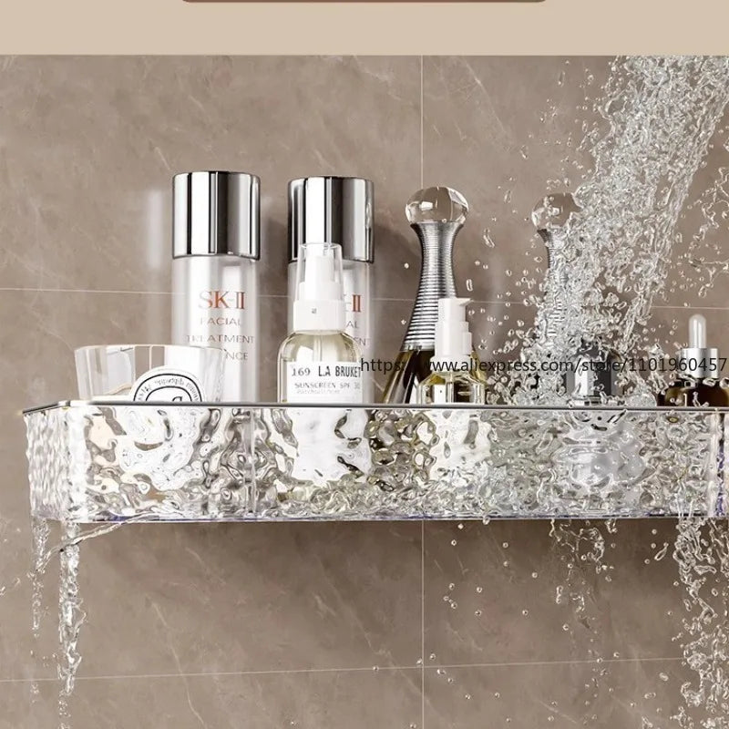 Punch-Free Corner Bathroom Shelf – Wall-Mounted Organizer Bathroom Corner Shelf SWANS