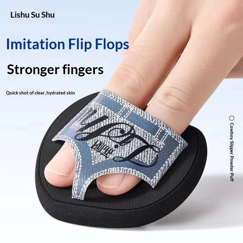 LISHU 3-Pack Large Slipper Makeup Blending Puff – Dry & Wet Makeup Blending Sponge SWANS