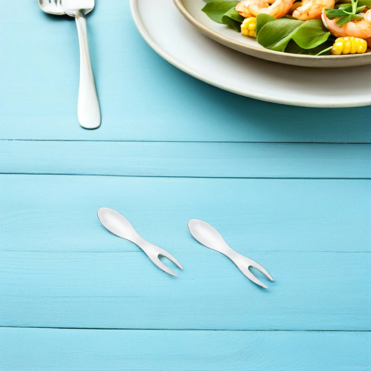 6-Pack Stainless Steel Mini Fruit & Dessert Forks Set Mini Dessert Forks SWANS Default Title