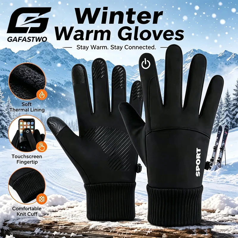 Waterproof Full Finger Fleece Cycling Gloves | Touchscreen Cycling Gloves SWANS