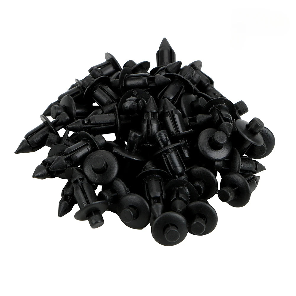 50-Pack 7mm Plastic Door Trim Panel Clips – Universal Car Fit Automotive Trim Clips SWANS
