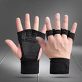 GAFASTWO Half Finger Gym Gloves – Anti-Slip Wrist Support Weightlifting Gloves SWANS Black XL
