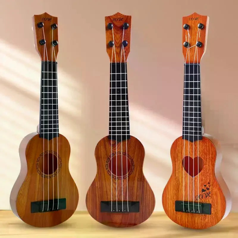 Kids 4-String Wooden Guitar Toy – Educational Music Gift Kids Music Toy SWANS