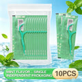 SWANS Mint Dental Floss Picks – Individually Wrapped | 10–300pk Dental Floss Picks SWANS 10PCS