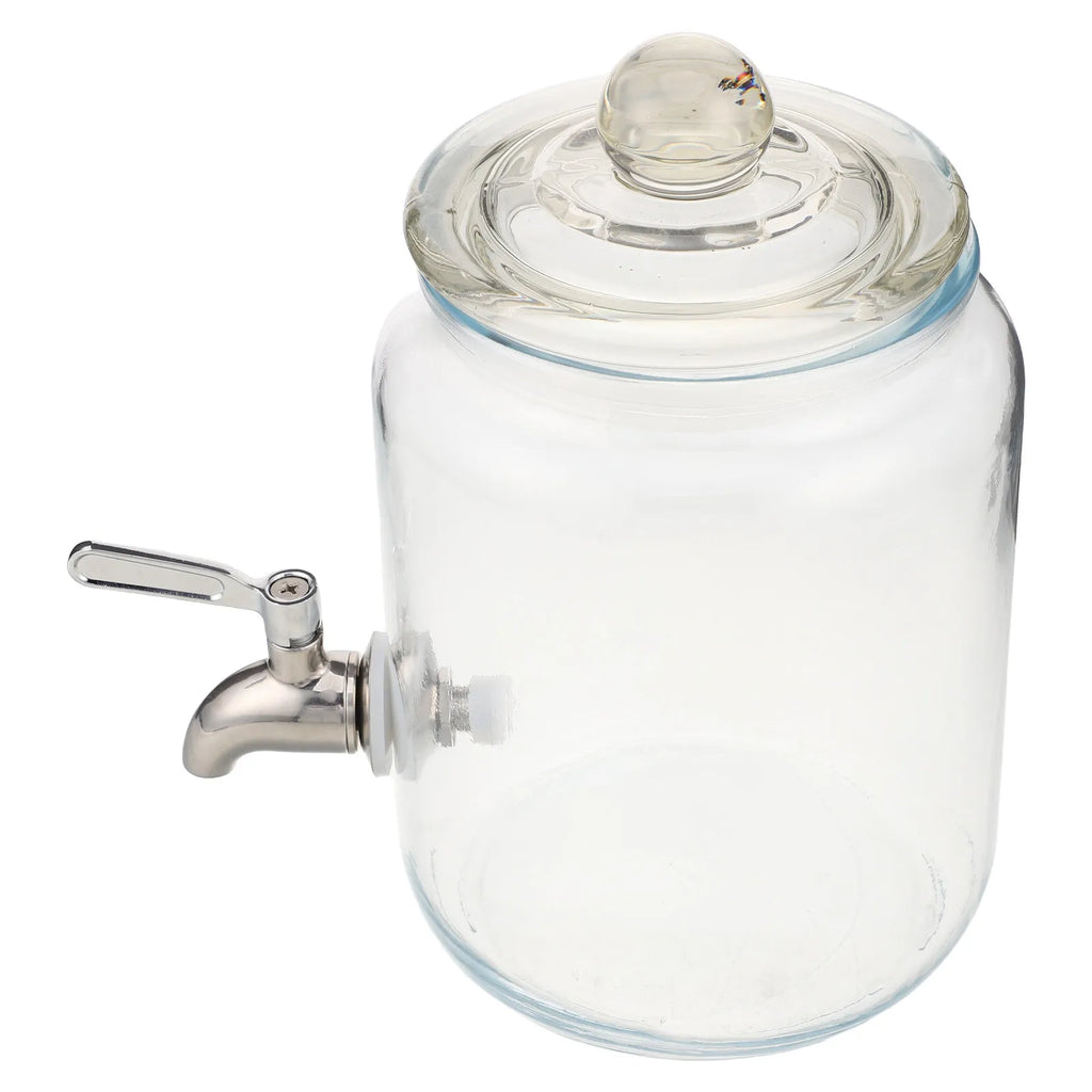 Glass Drink Dispenser 1.5L – Stainless Steel Spigot & Airtight Lid Beverage Dispenser SWANS Default Title