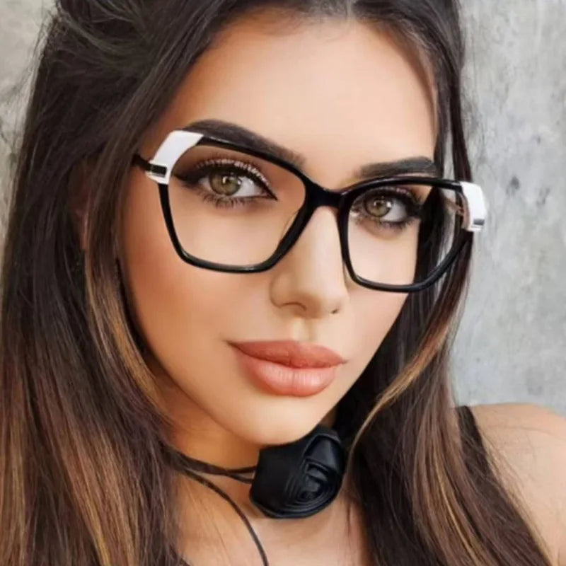 TOYEARN Oversized Blue Light Blocking Glasses Frames Women Eyeglasses Frames SWANS