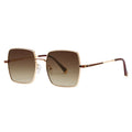 TOYEARN Square Steampunk Sunglasses UV400 Unisex Retro Fashion Sunglasses SWANS Gold Tea