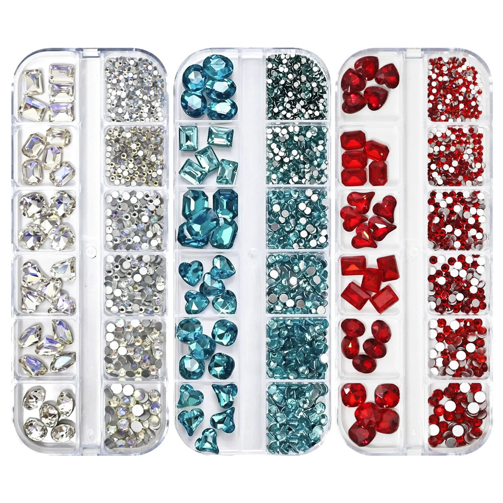 AB Glass Nail Art Rhinestones Mixed Shapes Crystal Gems DIY Nail Art Rhinestones SWANS