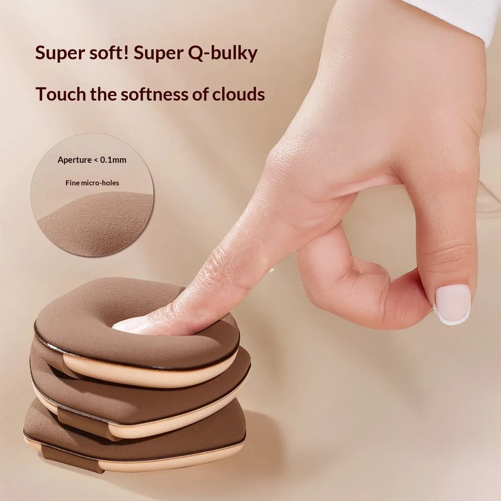 2-Pack Soft Double-Sided Powder Puff & Foundation Blender Makeup Sponge SWANS
