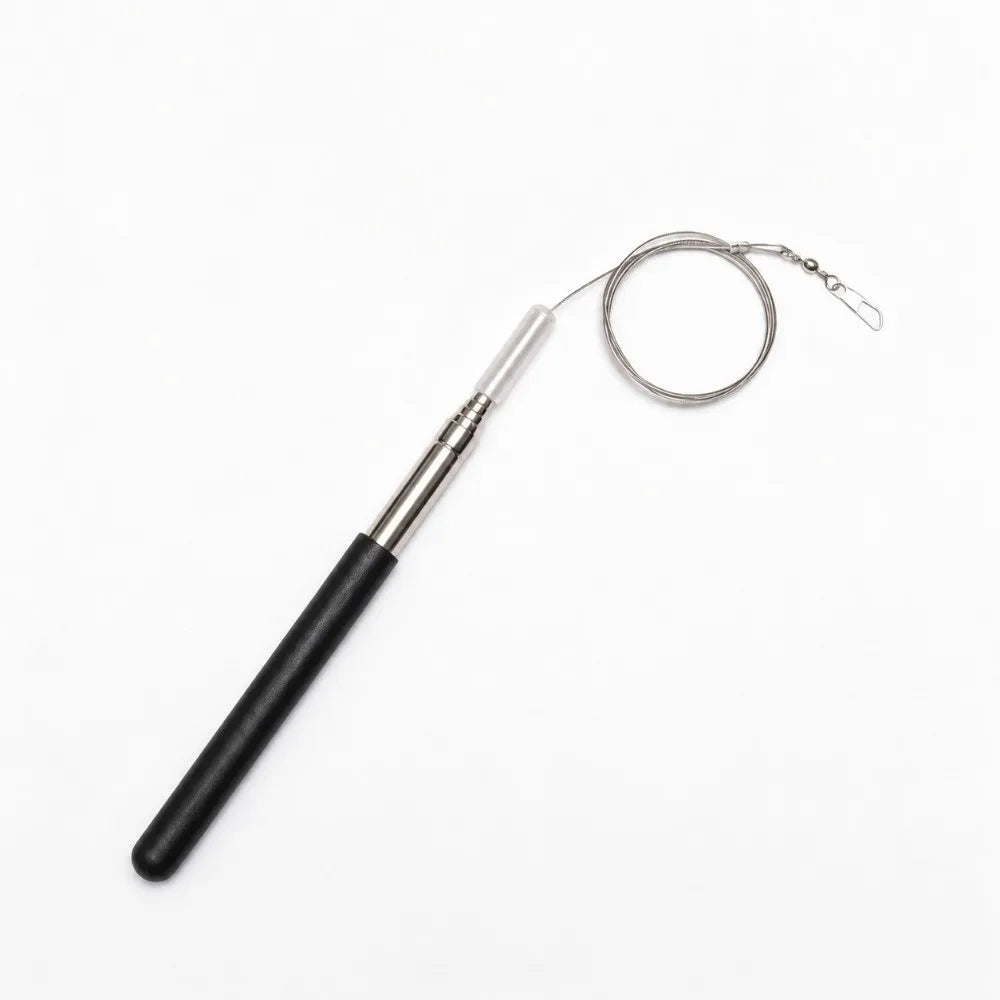 SWANS Retractable Cat Teaser Wand – Telescopic Steel Wire Toy Interactive Cat Toy SWANS Black
