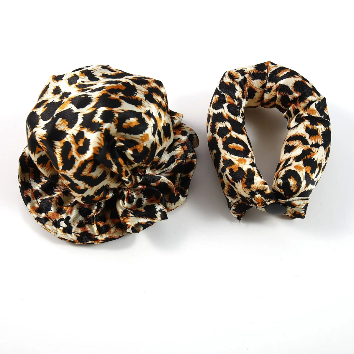 Heatless Hair Curler – Foam Silk Curling Rod Headband Set Heatless Hair Curler SWANS Rose Gold Leopard