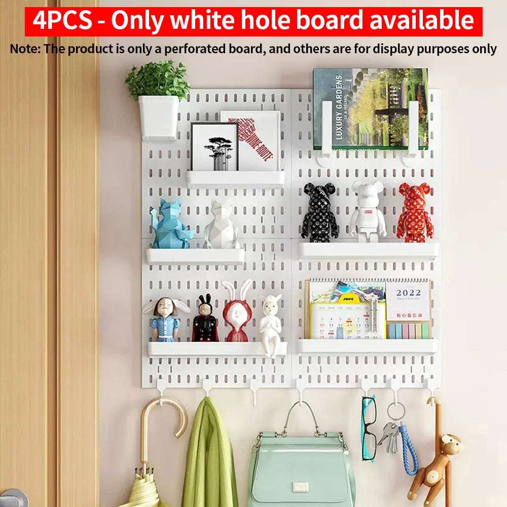 SWANS No Drill Pegboard Wall Organizer – 1/3/6 Pcs Set Pegboard Wall Organizer SWANS 4pcs