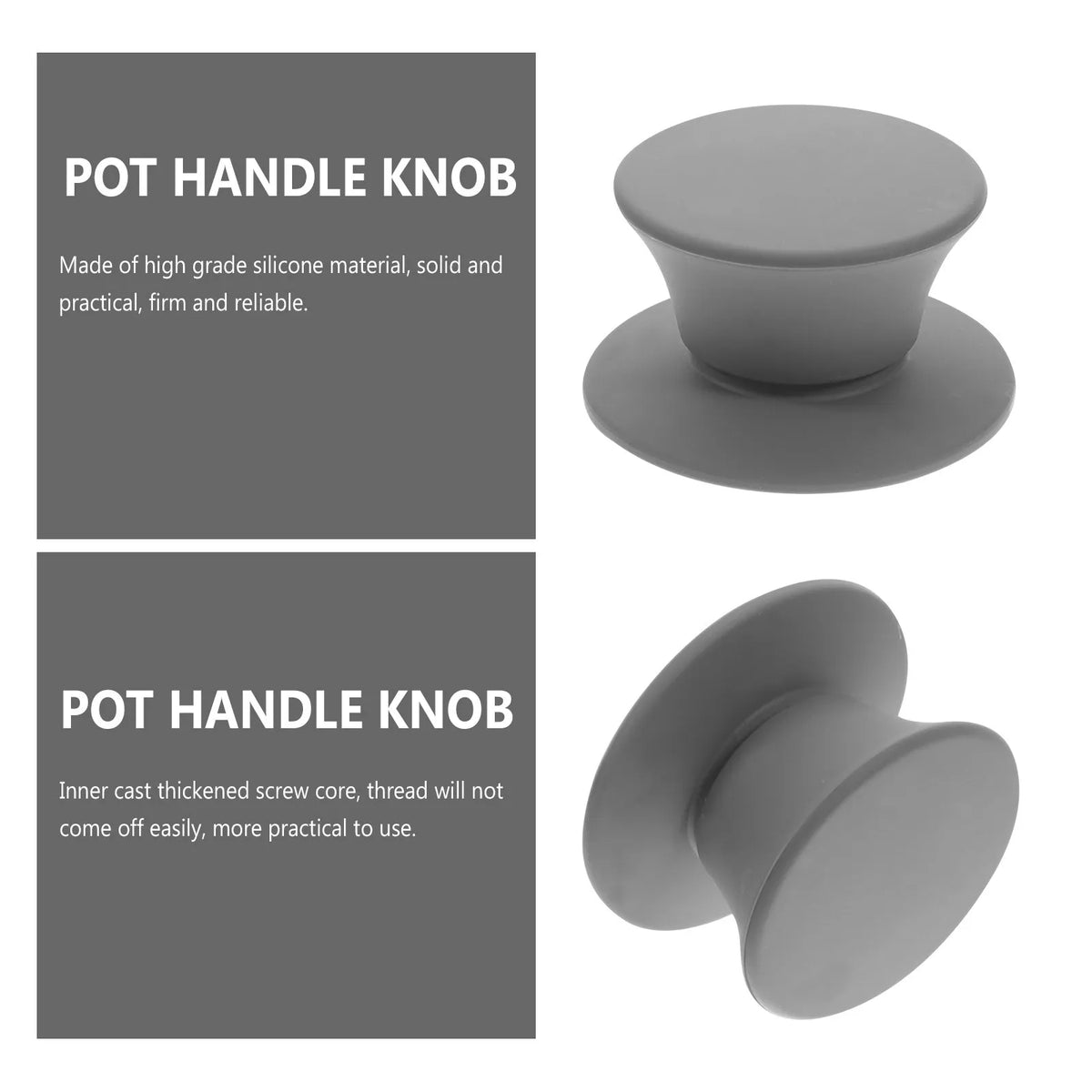 5-Pack Silicone Pot Lid Knobs – Universal Non-Slip Replacement Cookware Lid Knob SWANS