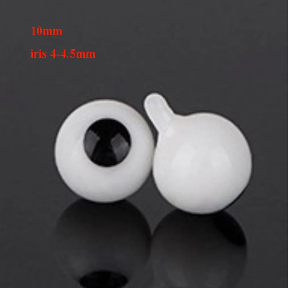 Glass Doll Eyes 4mm–10mm Black Eyeballs for DIY Crafts Doll Craft Eyes SWANS 10mm 4-4.5mm