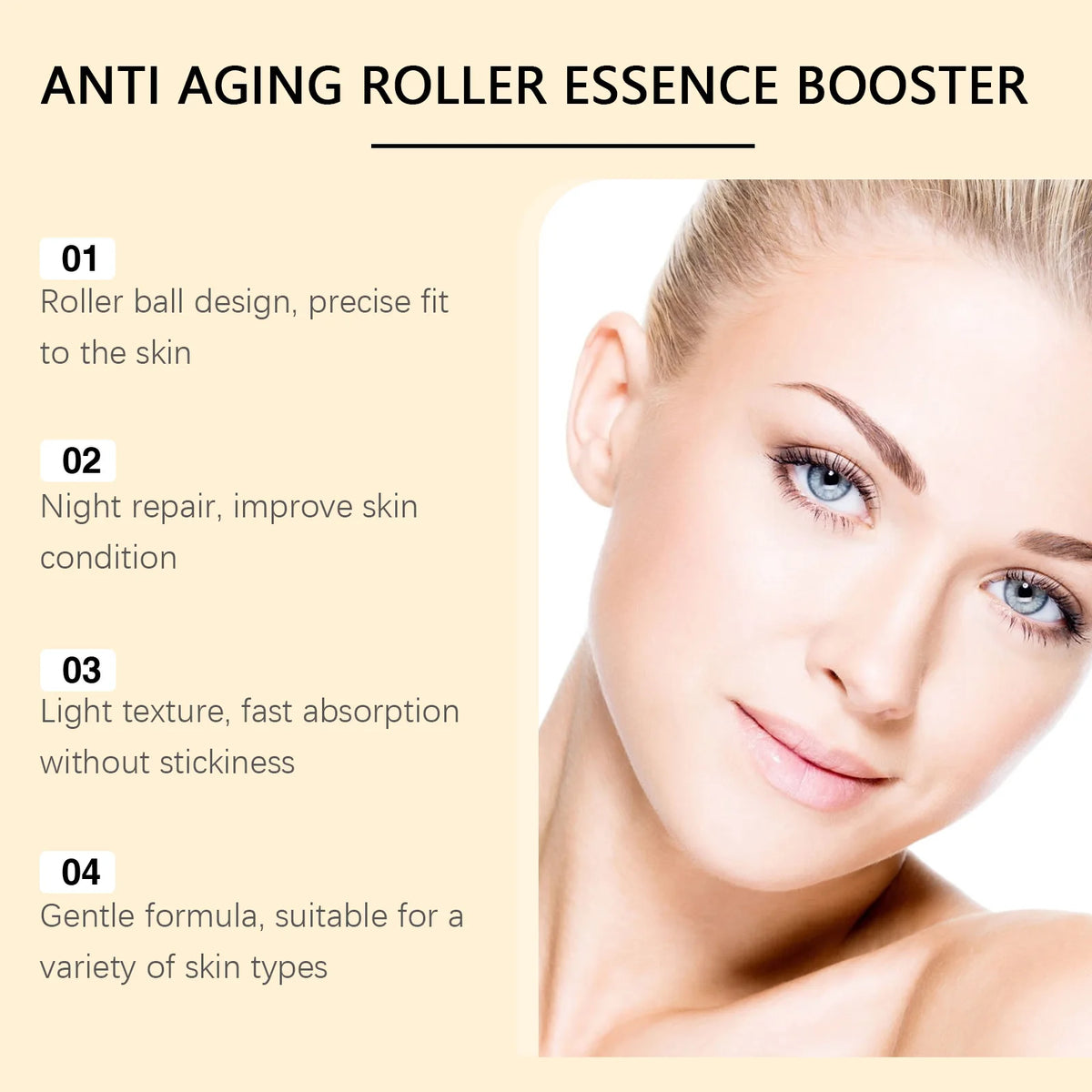 Bee Venom Roller Serum – Hyaluronic Acid Skin Firming 10ml Facial Roller Serum SWANS