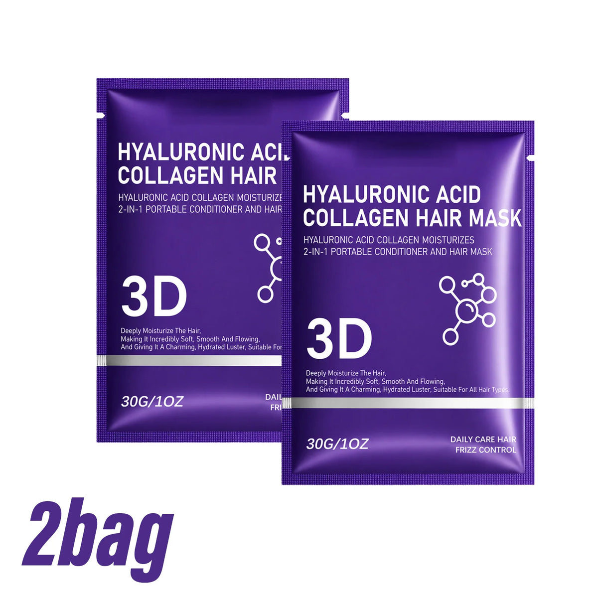 SWANS 3D Hair Mask – Hyaluronic Acid & Collagen 2-in-1 Deep Hair Mask SWANS 2bag