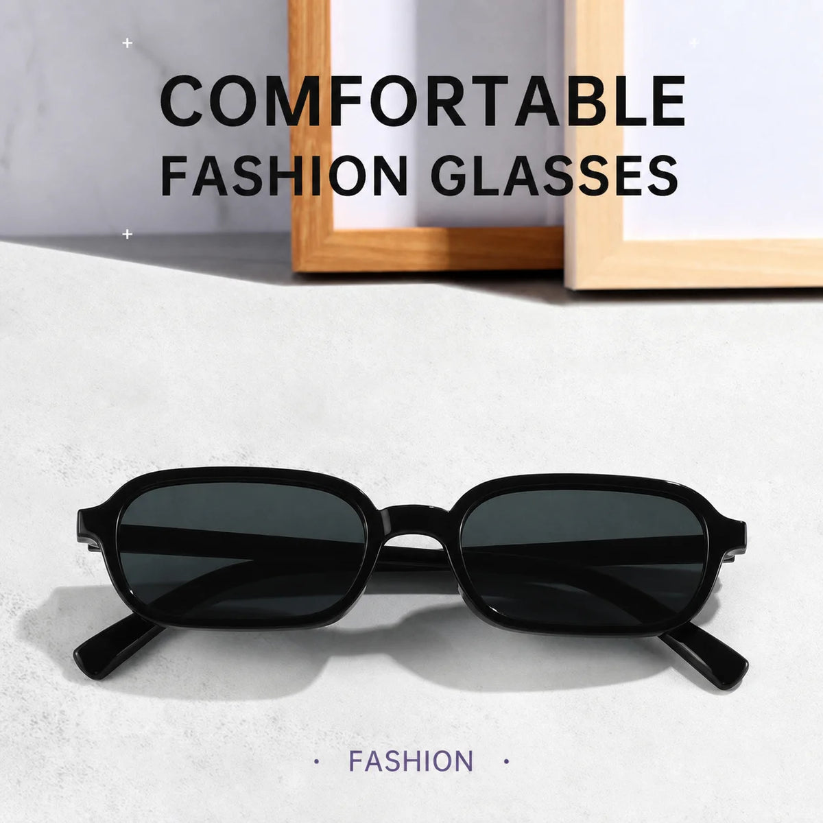KLASSNUM Small Square Sunglasses Unisex UV400 PC Frame Square Frame Sunglasses SWANS