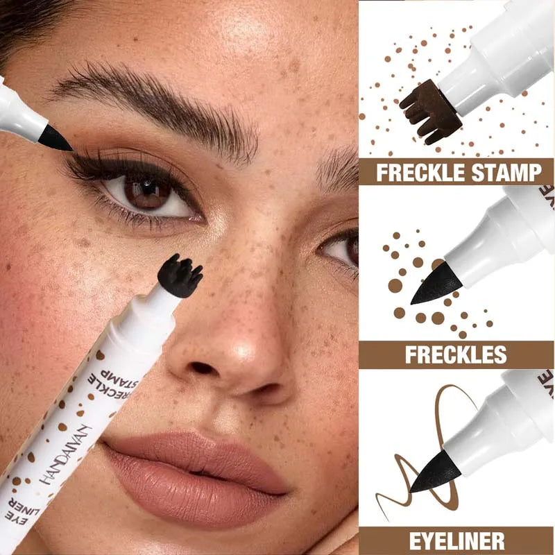 HANDAIYAN 3-in-1 Waterproof Freckle Stamp Pen – Faux Freckles Freckle Stamp Pen SWANS