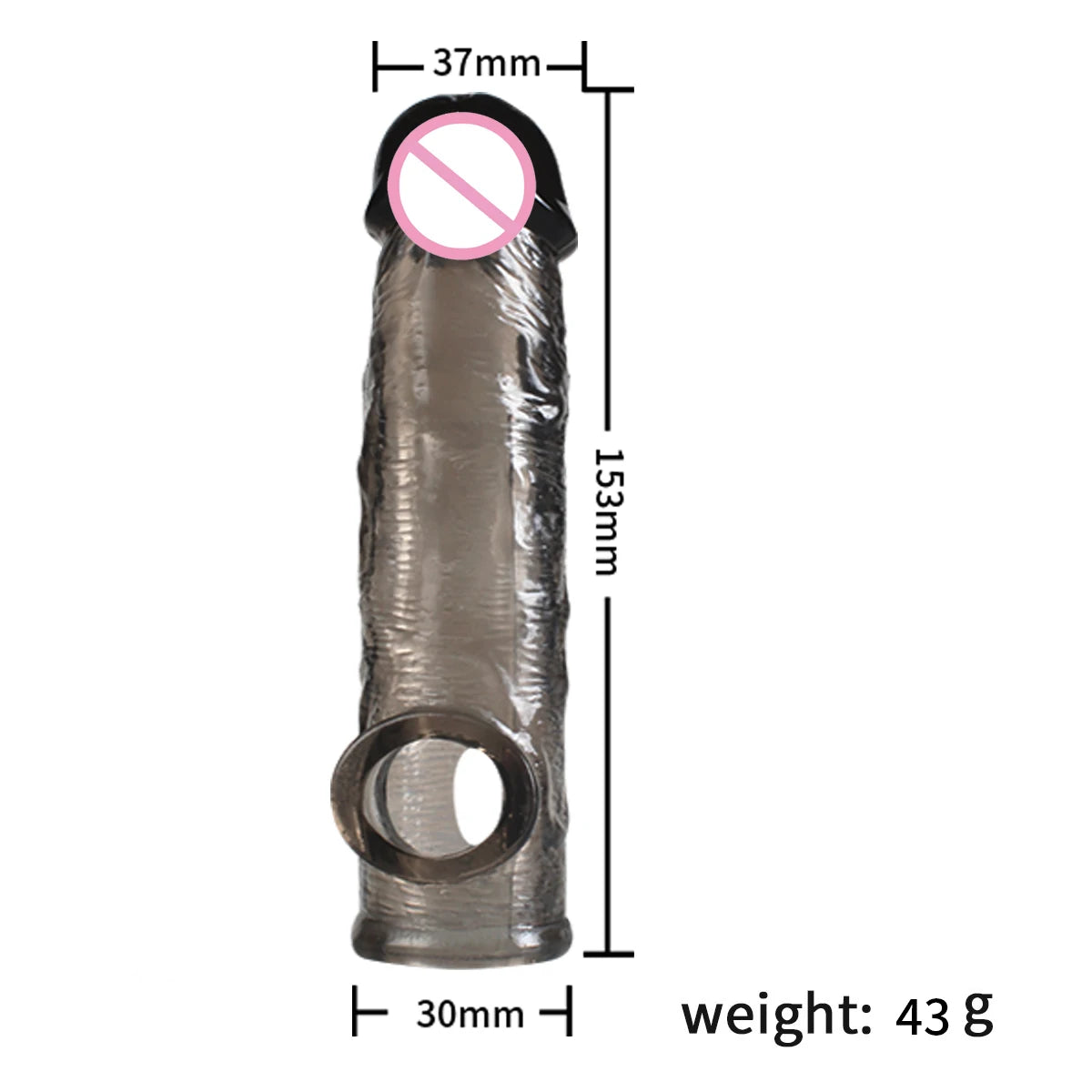 Textured Penis Sleeve TPE G-Spot Stimulating Intimacy Enhancer Intimacy Sleeve SWANS PL