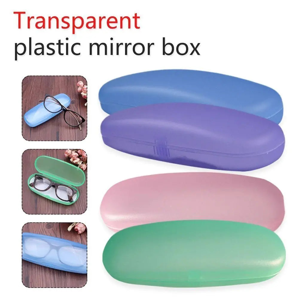 Hard Plastic Glasses Case – Lightweight Transparent Storage Box Eyeglasses Case SWANS
