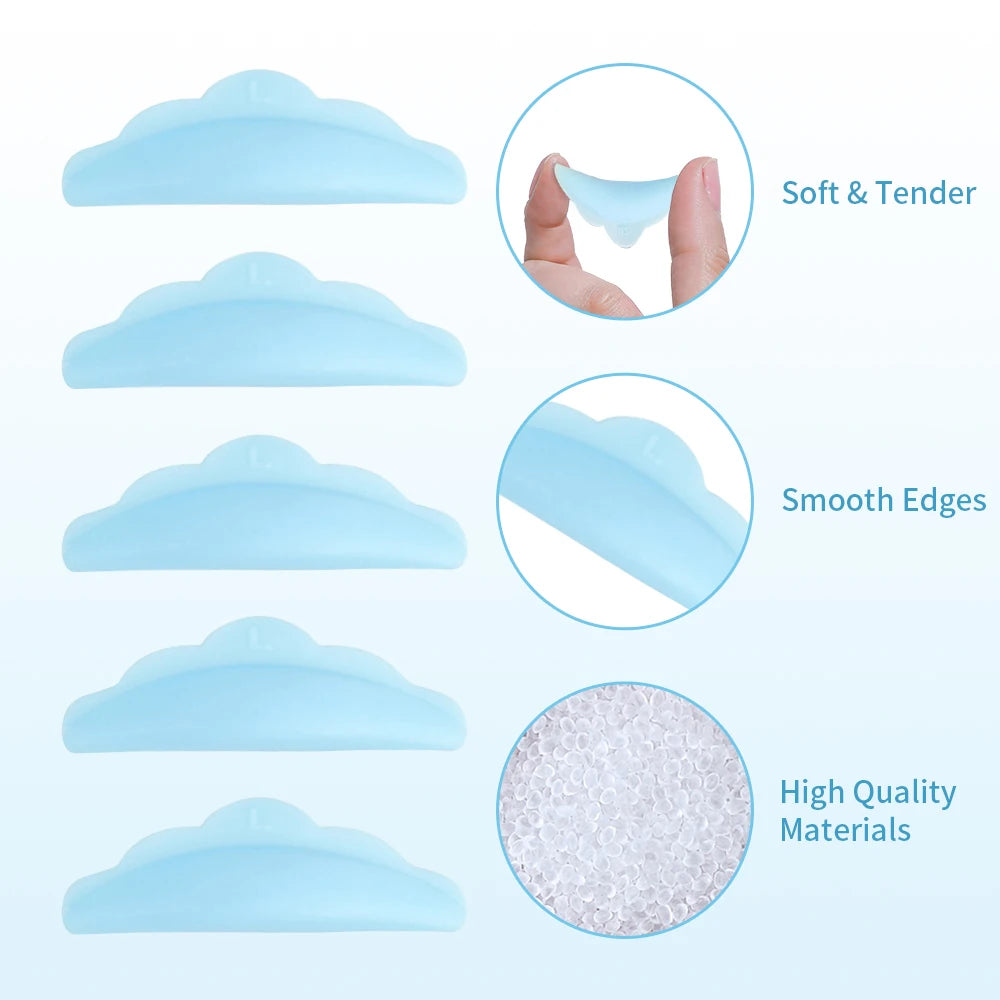 5 Pairs Silicone Lash Lifting Perm Pads – Reusable Eyelash Tool Lash Lifting Pads SWANS