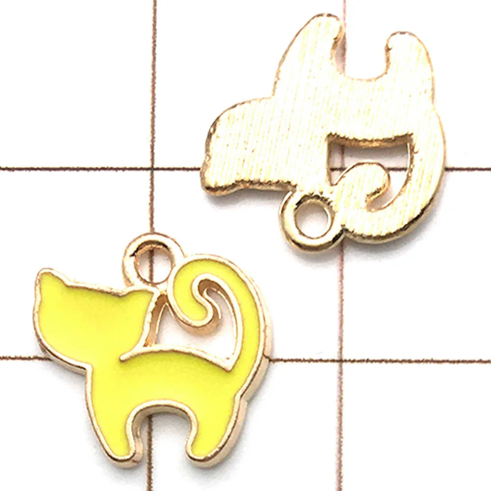 Yellow Sunflower Alloy Charm Pendant for DIY Jewelry & Keychains Jewelry Charm Pendant SWANS N