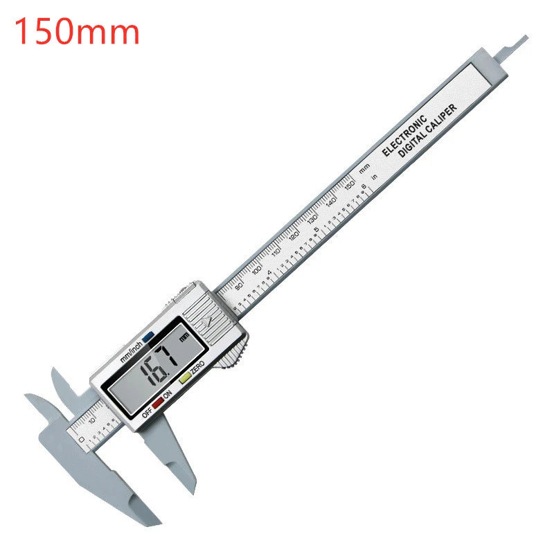 Digital Vernier Caliper 0–200mm Carbon Fiber Measuring Tool Digital Caliper SWANS 0-150mm silver white
