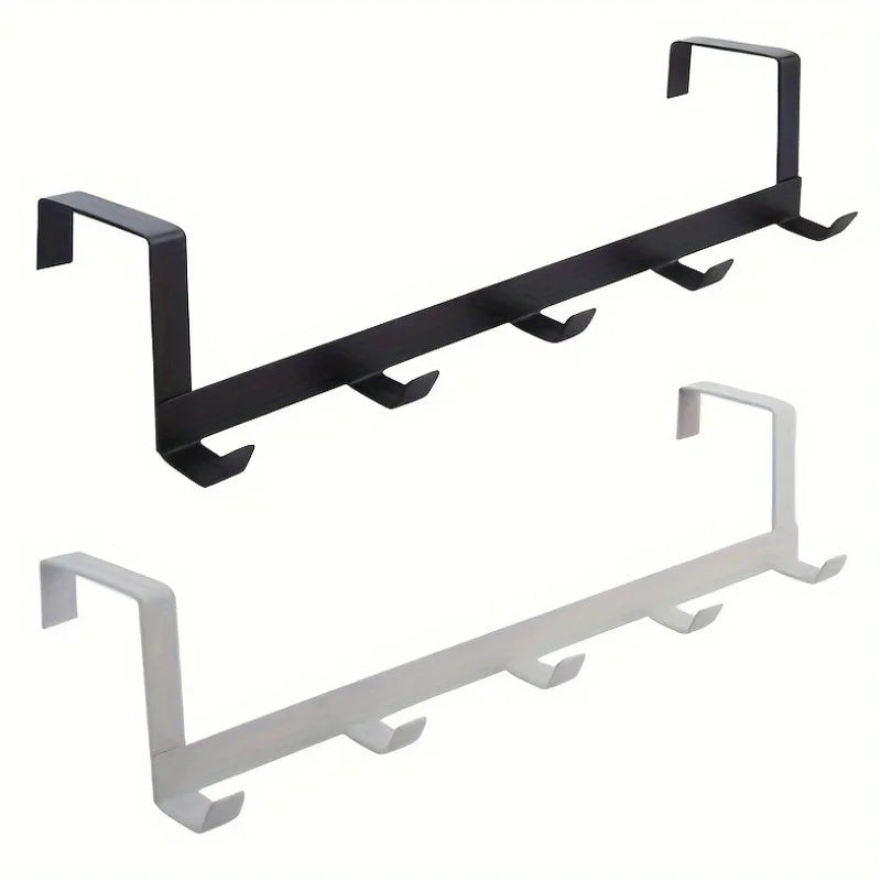 SWANS 5-Hook Over-Door Hanger for Coats, Hats & Towels Over-Door Hook Rack SWANS