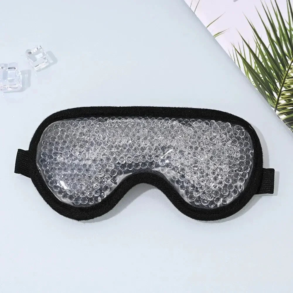 Reusable Gel Eye Mask – Hot & Cold Compress for Puffy Eyes Gel Eye Mask SWANS black