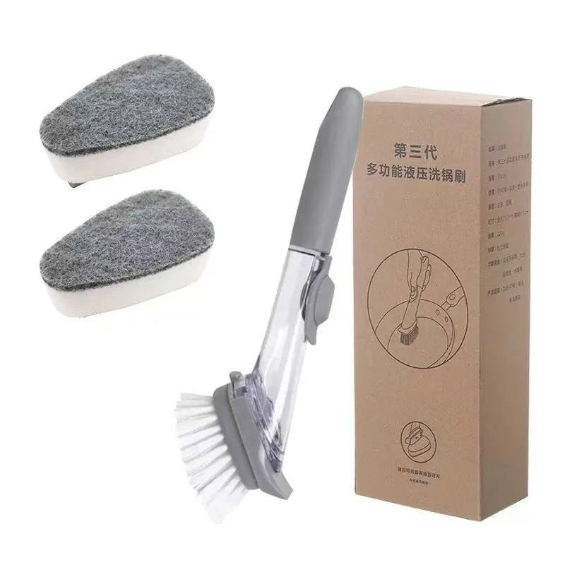 SWANS 2-in-1 Kitchen Brush with Built-In Soap Dispenser Kitchen Cleaning Brush SWANS C S