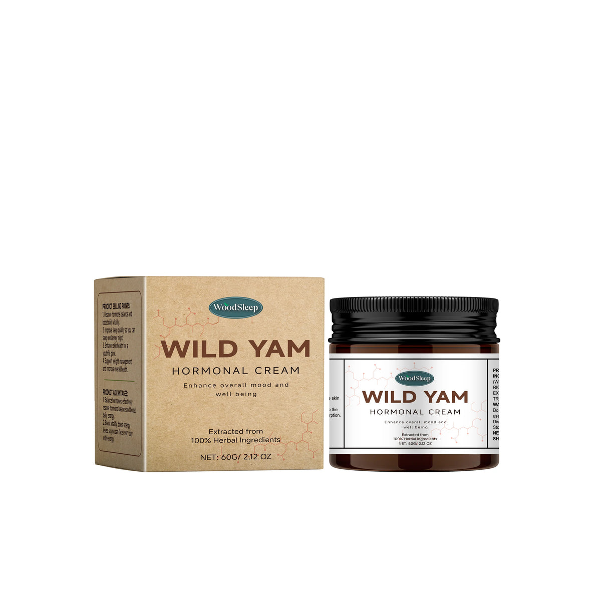 Wild Yam Cream – Hormone Balancing Moisturizer for Women 60g Body Moisturizer Cream SWANS 60g boxed 1