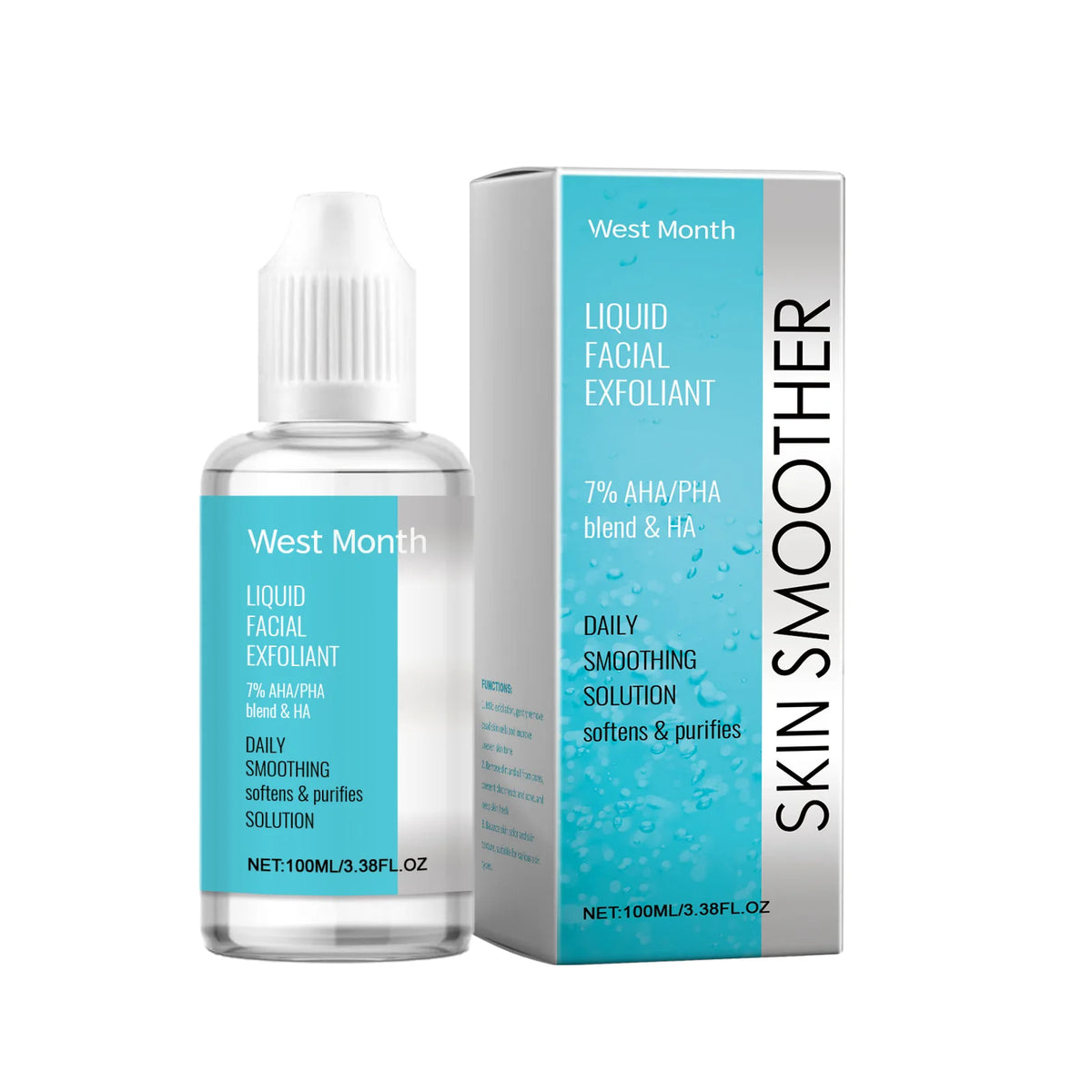 WEST MONTH Exfoliating Face Serum – Pore Minimizing 100ml Exfoliating Face Serum SWANS 100ml boxed