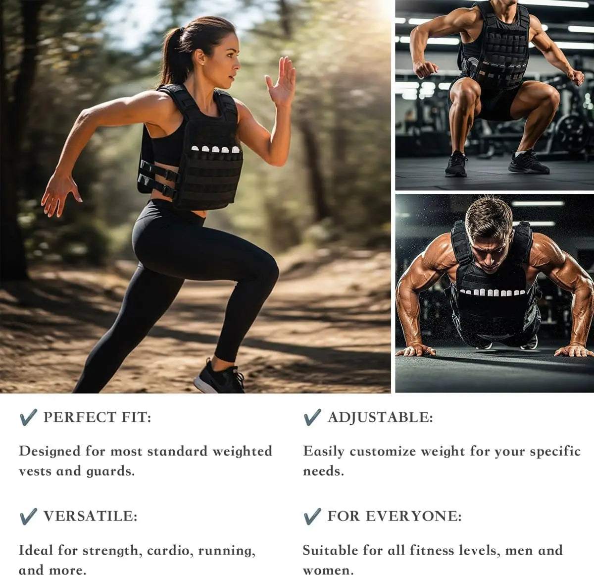 SWANS 20kg Adjustable Weight Vest – Unisex Strength Training Weighted Training Vest SWANS