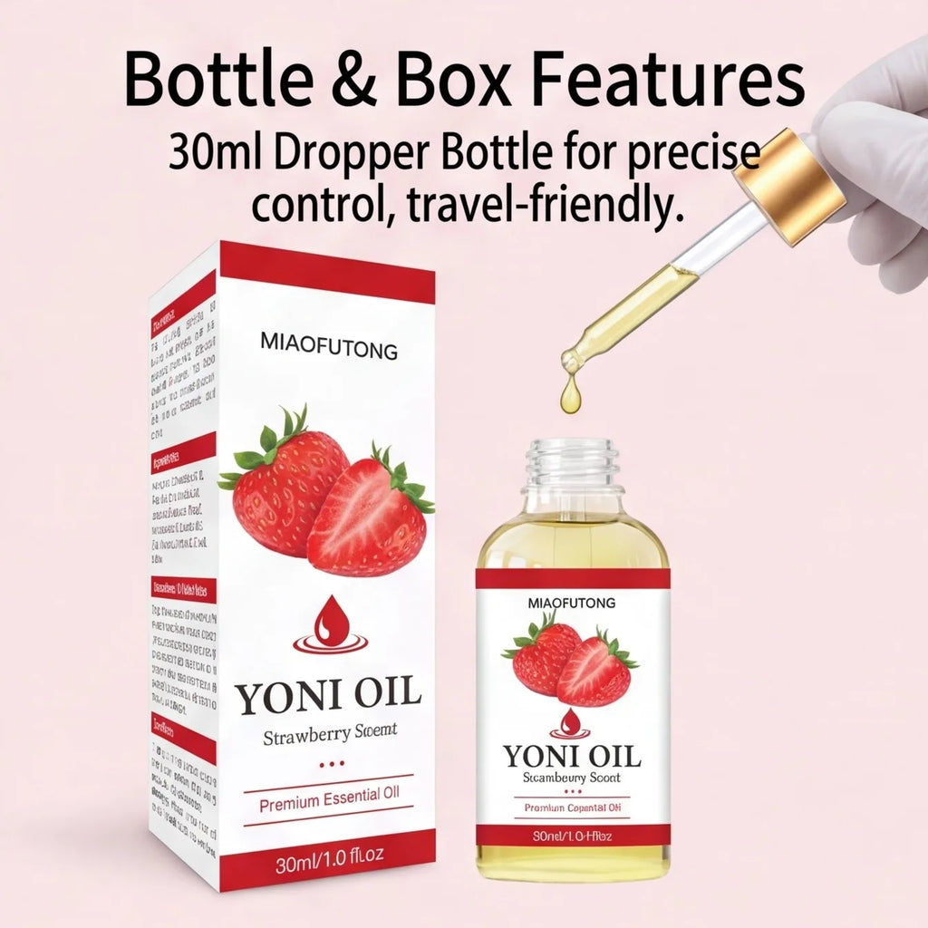 Strawberry Yoni Body Oil 30ml – Moisturizing Feminine Skin Care Intimate Body Oil SWANS