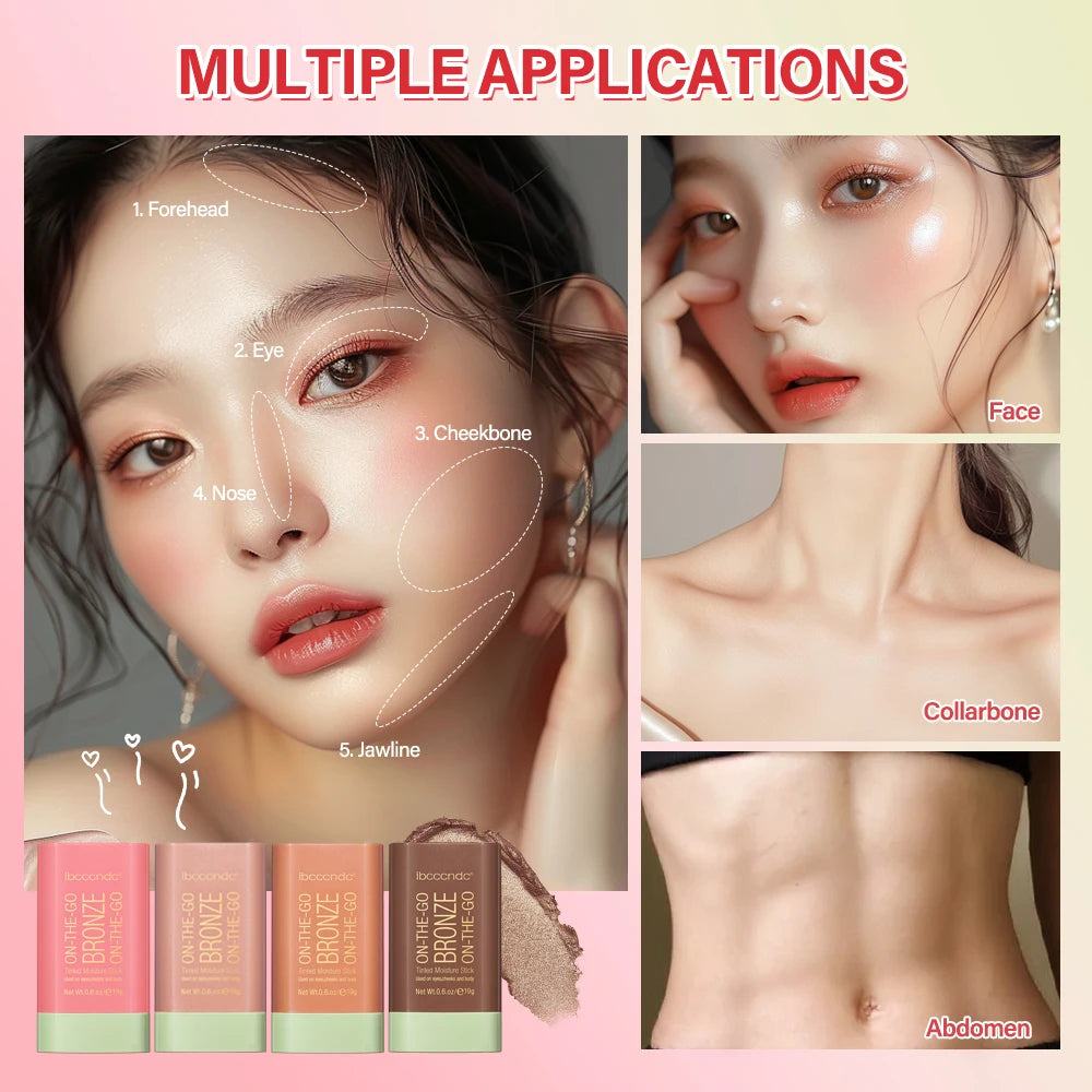 ibcccndc 3-in-1 Contour Stick – Bronzer, Highlighter & Blush Contour Makeup Stick SWANS