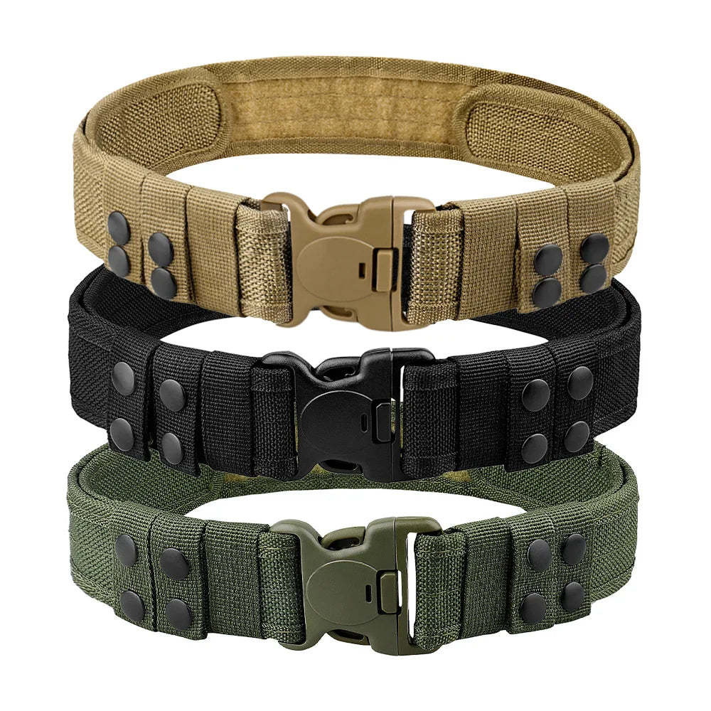 Tactical Nylon Canvas Belt – Unisex Outdoor Camouflage Work Belt Tactical Canvas Belt SWANS