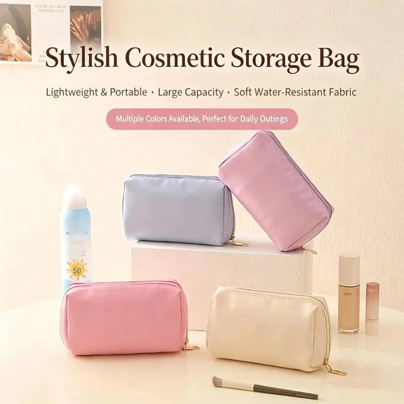 SWANS Waterproof PU Makeup Bag – Large Capacity Travel Organizer Cosmetic Makeup Bag SWANS