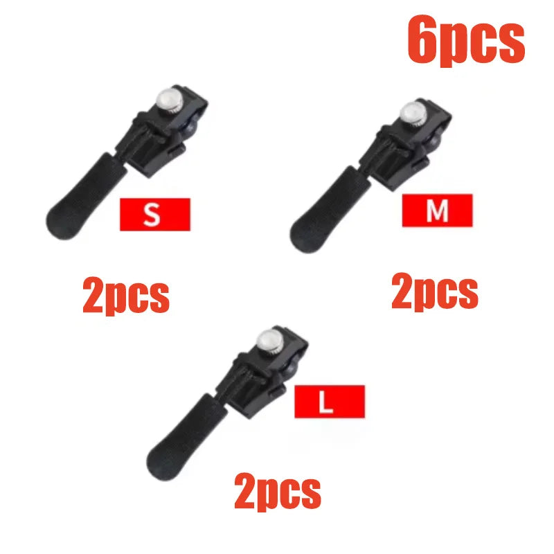 Universal Zipper Repair Kit – Replacement Slider Pulls 3–60 Pack Zipper Repair Kit SWANS Mixed Size-6pcs