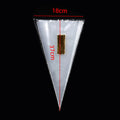 50-Pack Clear Cone Treat Bags with Twist Ties – Party Favors Cone Treat Bags SWANS L-18x37cm 50pcs