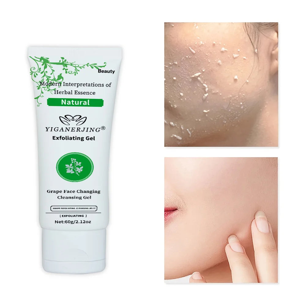 YIGANERJING Exfoliating Gel 60g – Gentle Face Scrub Cleanser Facial Exfoliating Gel SWANS 1pc United States