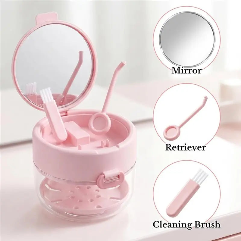 Denture Bath Case with Cleaning Brush & Removal Tool Denture Bath Case SWANS