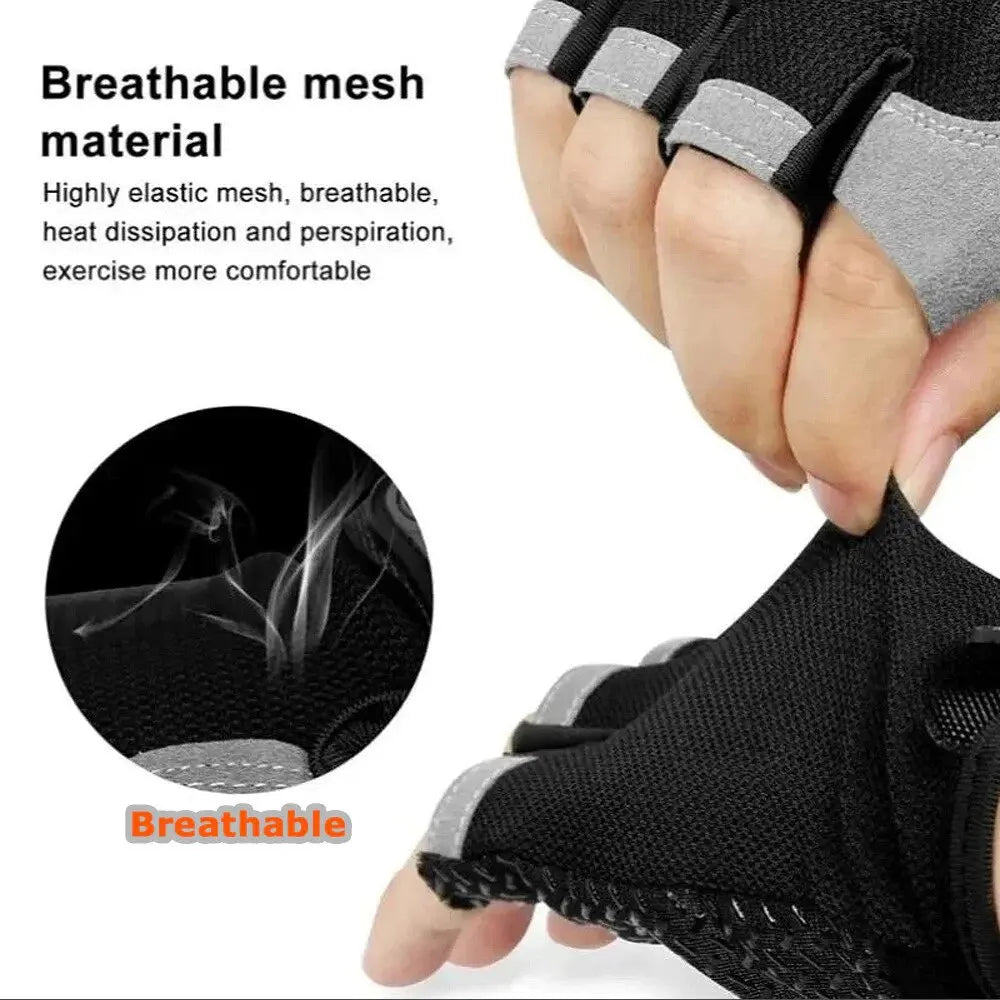 Unisex Half Finger Cycling Gym Gloves – Breathable Anti-Slip Cycling Sport Gloves SWANS