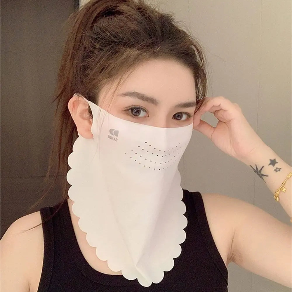 UPF 50+ Sun Protection Face Mask & Neck Scarf – Breathable Sun Protection Scarf SWANS