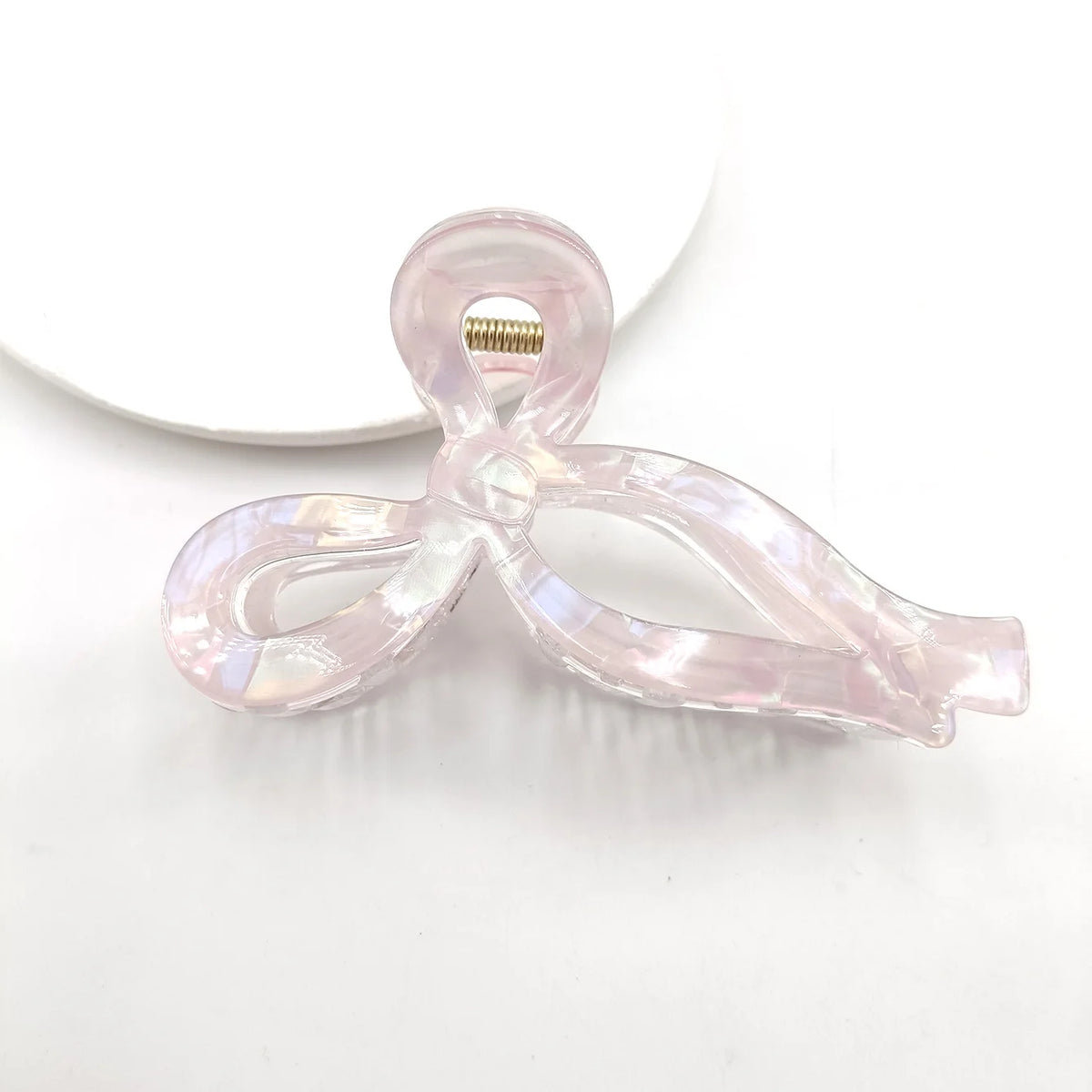 Women's Bow Hair Claw Clip – Acetate Luxury Headdress Bow Hair Claw Clip SWANS Pink